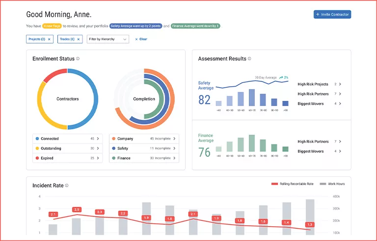Contractor safety assessment software